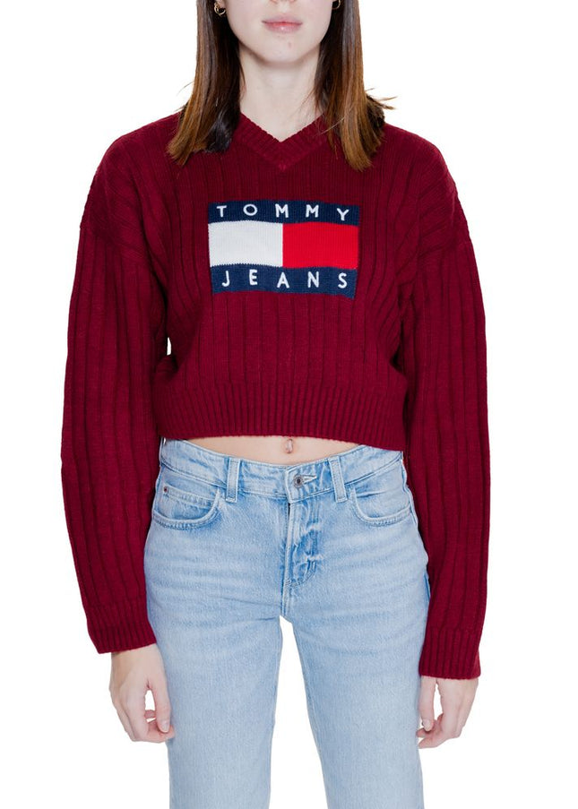 Tommy Hilfiger Jeans Bordeaux Recycled Polyester Sweater