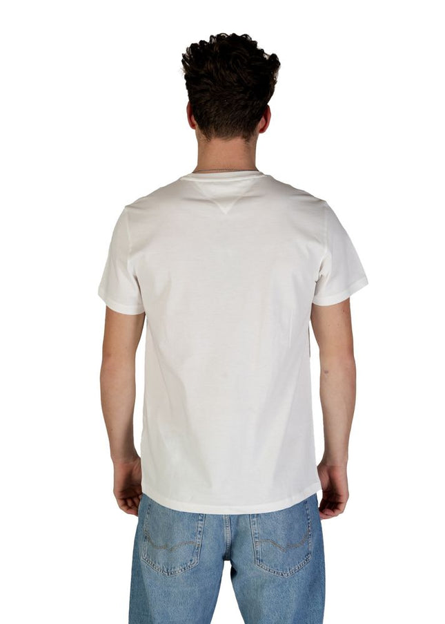 Tommy Hilfiger Jeans Cream Cotton Rigenerato T-Shirt