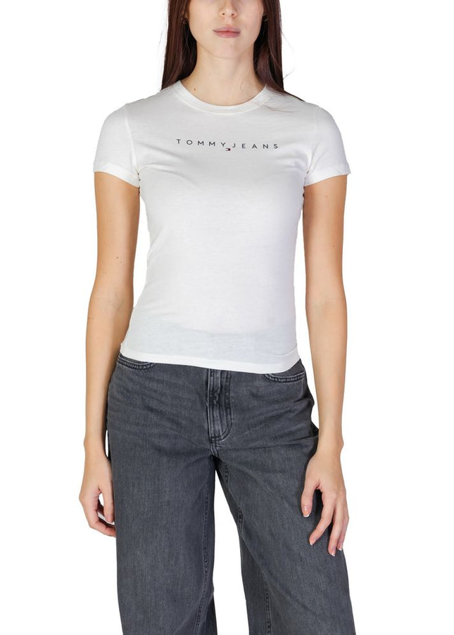 Tommy Hilfiger Jeans Cream Cotton Tops & T-Shirt