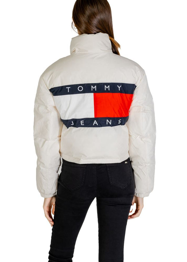 Tommy Hilfiger Jeans Cream Recycled Polyester Jackets & Coat