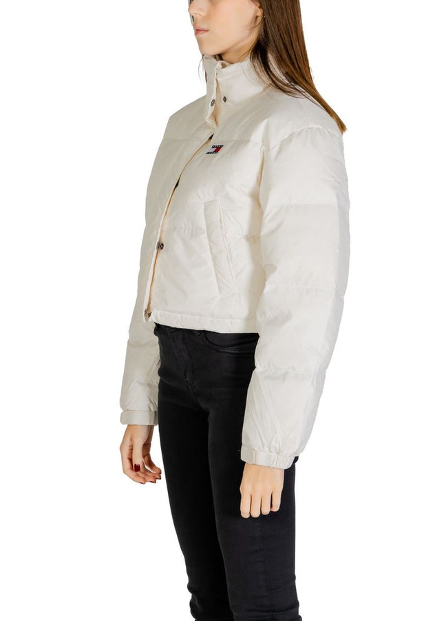 Tommy Hilfiger Jeans Cream Recycled Polyester Jackets & Coat