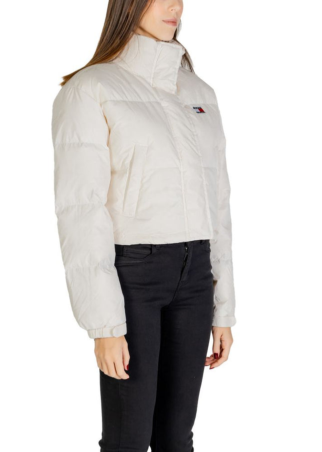 Tommy Hilfiger Jeans Cream Recycled Polyester Jackets & Coat