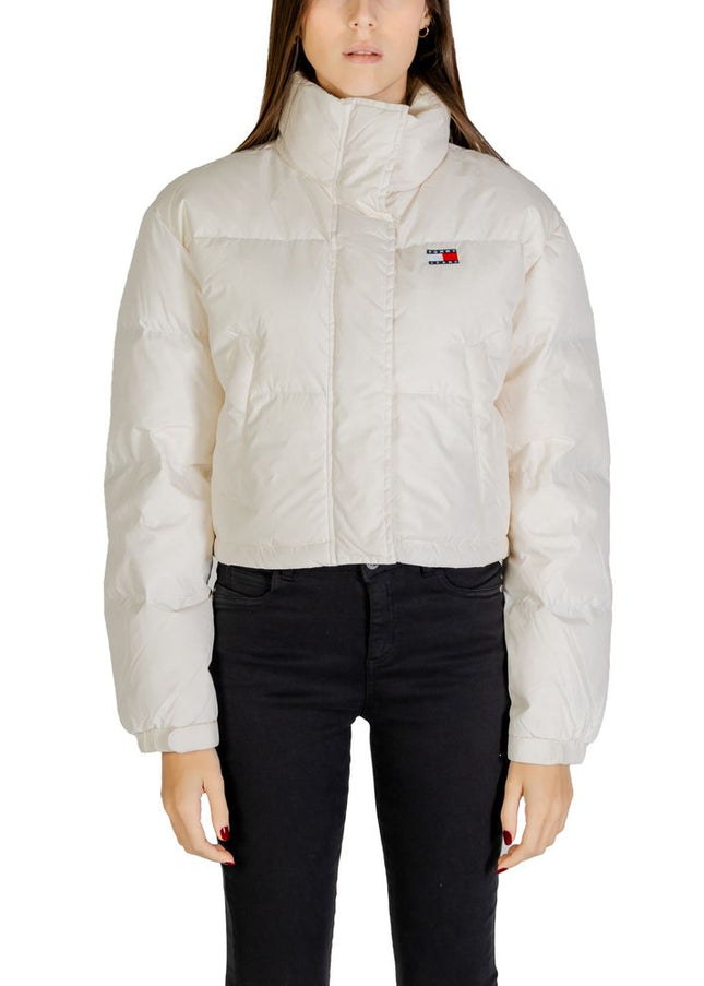 Tommy Hilfiger Jeans Cream Recycled Polyester Jackets & Coat