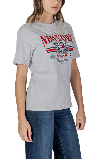 Tommy Hilfiger Jeans Gray Cotton Tops & T-Shirt