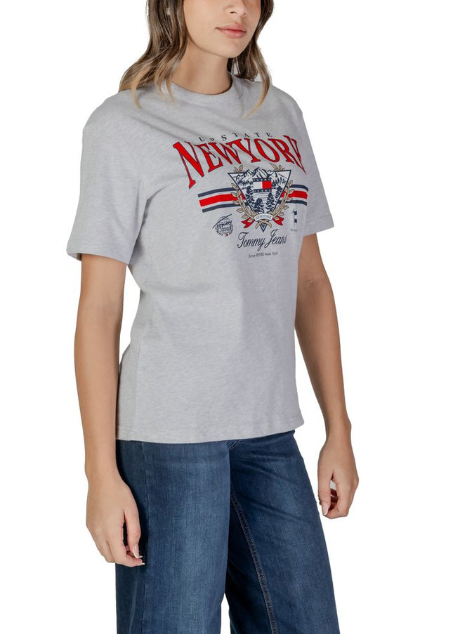 Tommy Hilfiger Jeans Gray Cotton Tops & T-Shirt