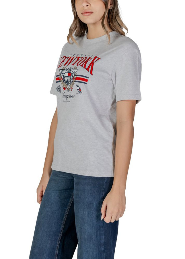 Tommy Hilfiger Jeans Gray Cotton Tops & T-Shirt