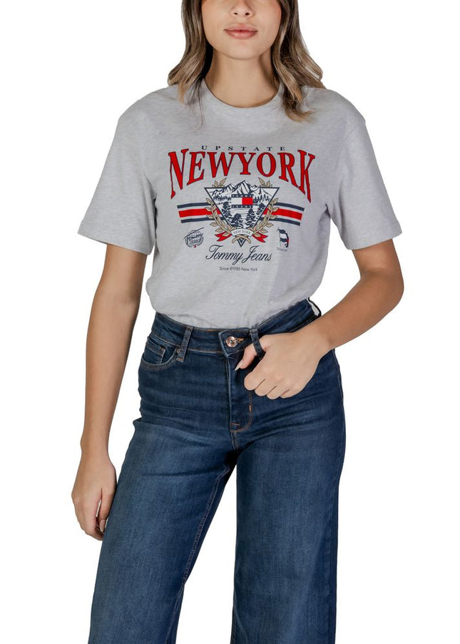 Tommy Hilfiger Jeans Gray Cotton Tops & T-Shirt