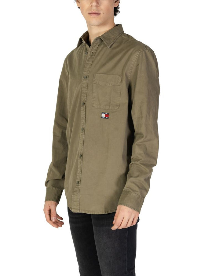 Tommy Hilfiger Jeans Green Cotton Rigenerato Shirt