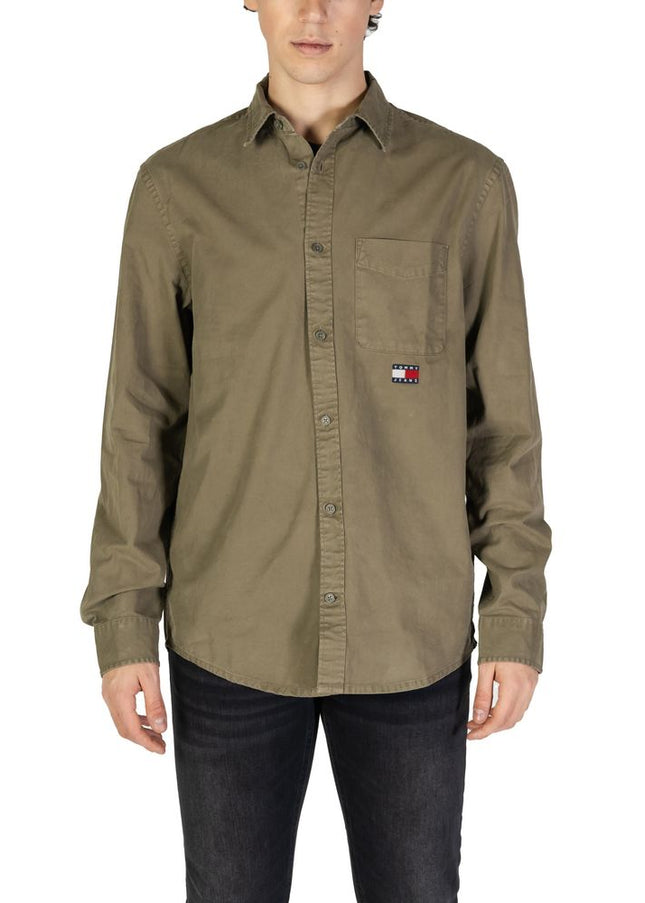 Tommy Hilfiger Jeans Green Cotton Rigenerato Shirt