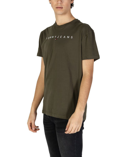 Tommy Hilfiger Jeans Green Cotton Rigenerato T-Shirt