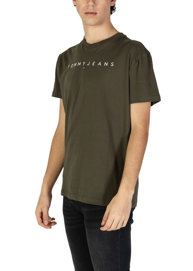 Tommy Hilfiger Jeans Green Cotton Rigenerato T-Shirt