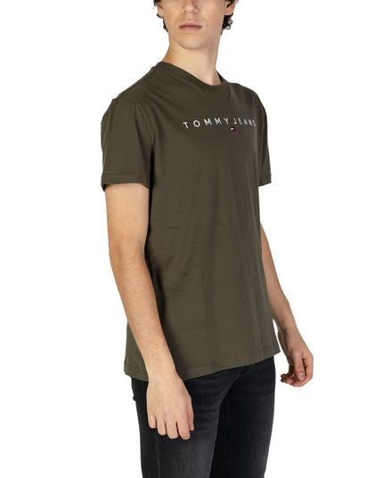 Tommy Hilfiger Jeans Green Cotton Rigenerato T-Shirt