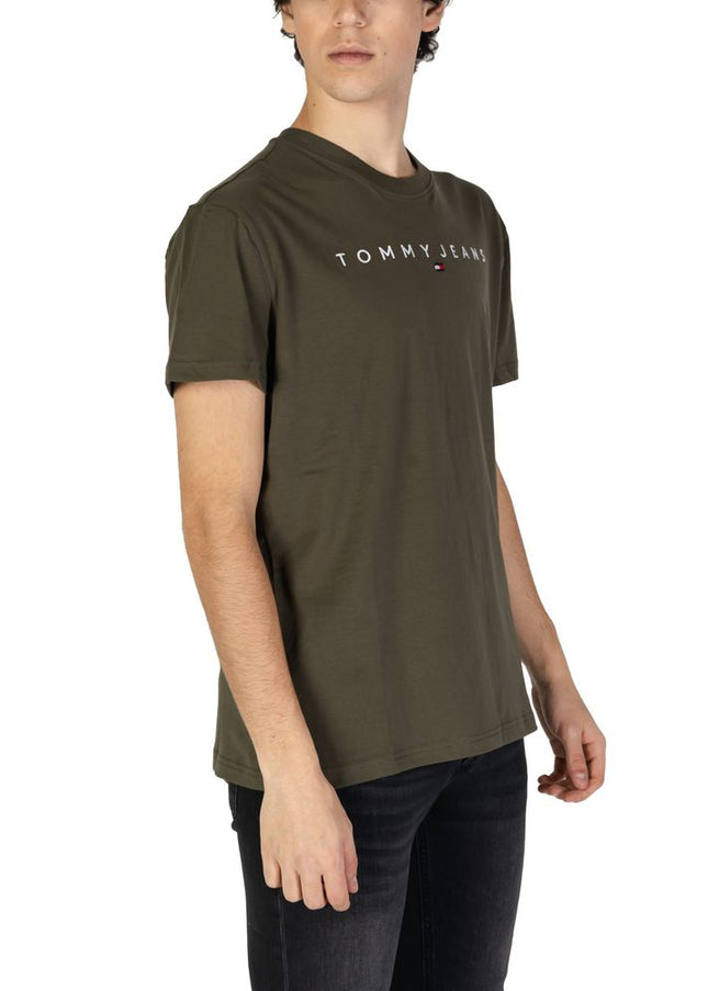 Tommy Hilfiger Jeans Green Cotton Rigenerato T-Shirt