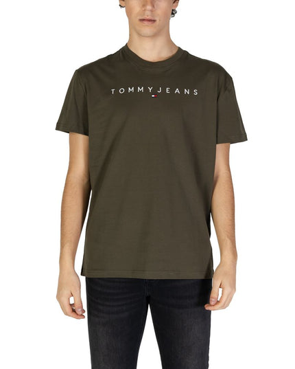 Tommy Hilfiger Jeans Green Cotton Rigenerato T-Shirt