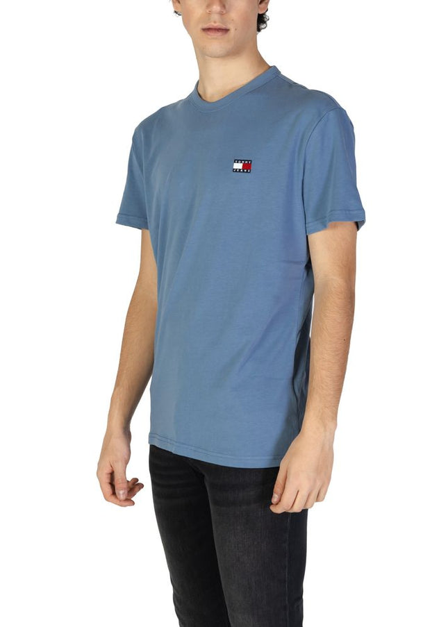 Tommy Hilfiger Jeans Light Blue Cotton Rigenerato T-Shirt