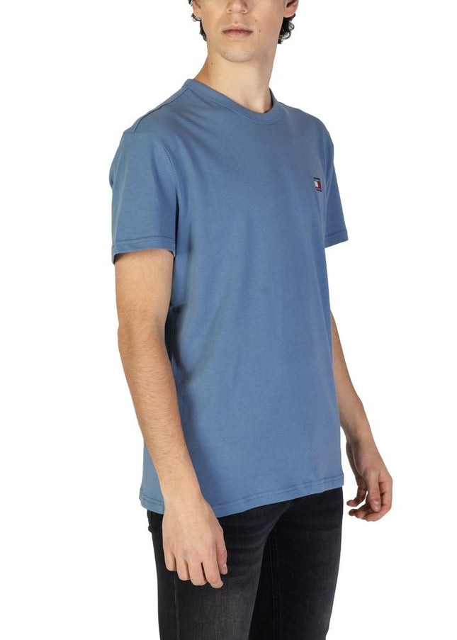 Tommy Hilfiger Jeans Light Blue Cotton Rigenerato T-Shirt