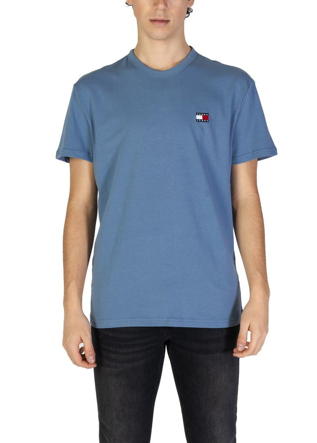 Tommy Hilfiger Jeans Light Blue Cotton Rigenerato T-Shirt