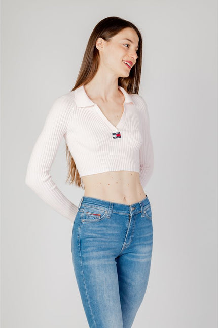 Tommy Hilfiger Jeans Pink Recycled Polyester Sweater