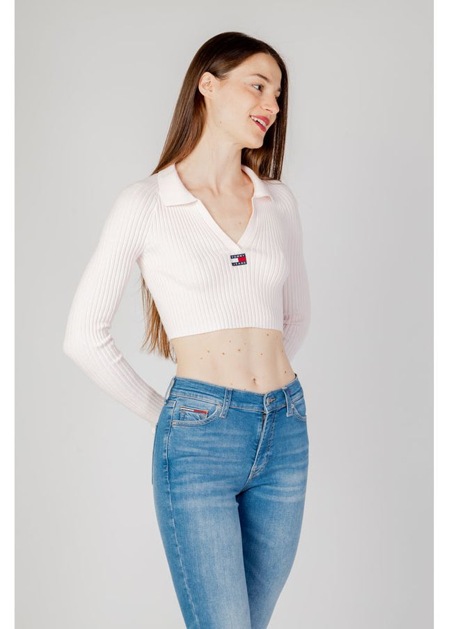 Tommy Hilfiger Jeans Pink Recycled Polyester Sweater