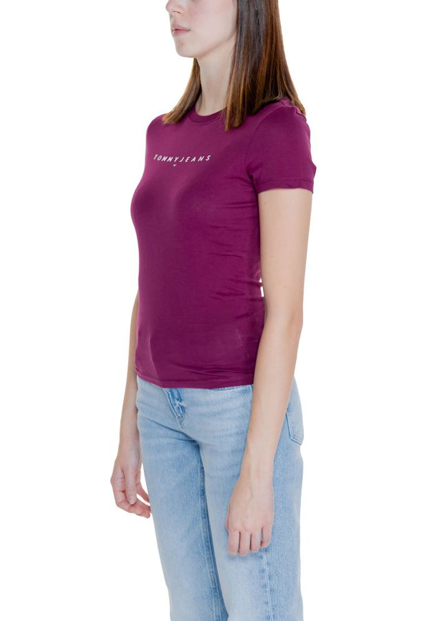 Tommy Hilfiger Jeans Purple Cotton Tops & T-Shirt