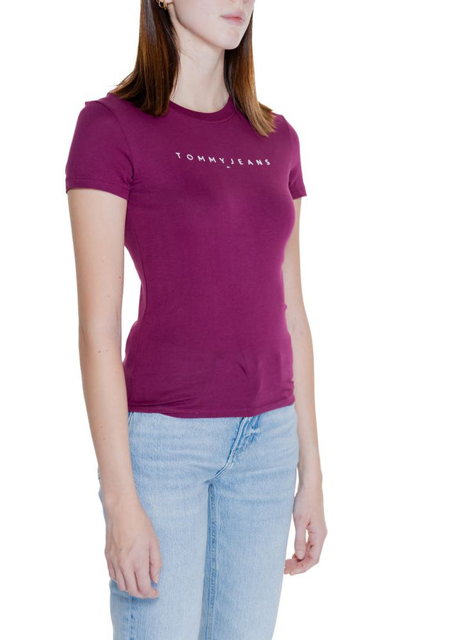 Tommy Hilfiger Jeans Purple Cotton Tops & T-Shirt