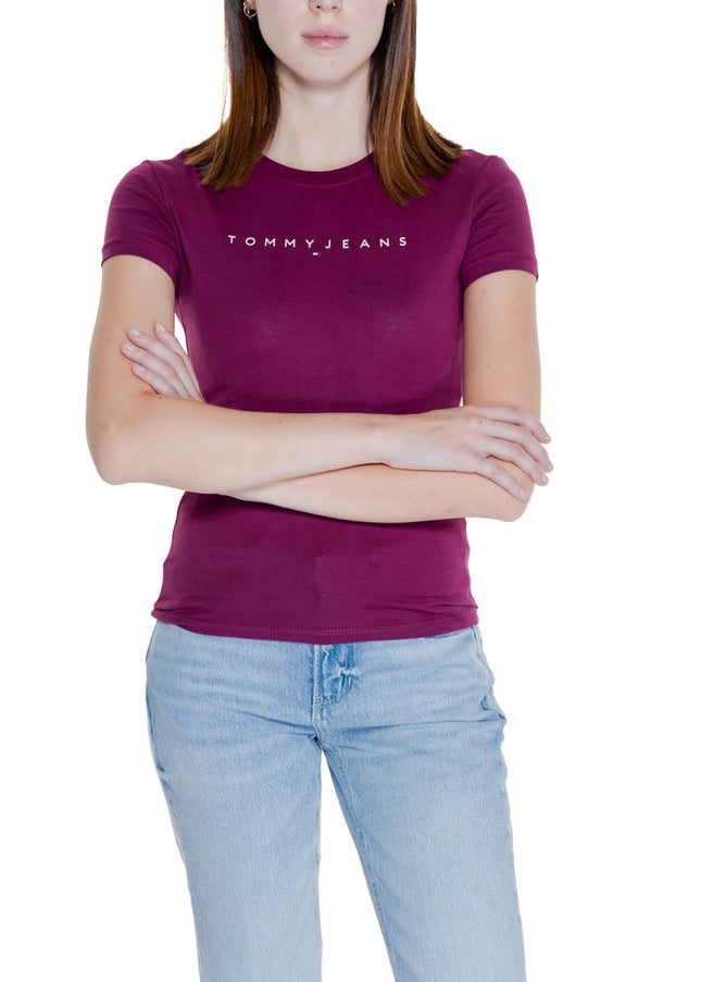 Tommy Hilfiger Jeans Purple Cotton Tops & T-Shirt