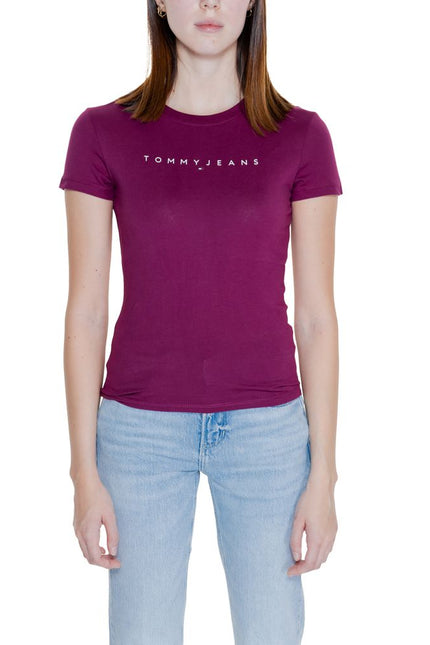 Tommy Hilfiger Jeans Purple Cotton Tops & T-Shirt