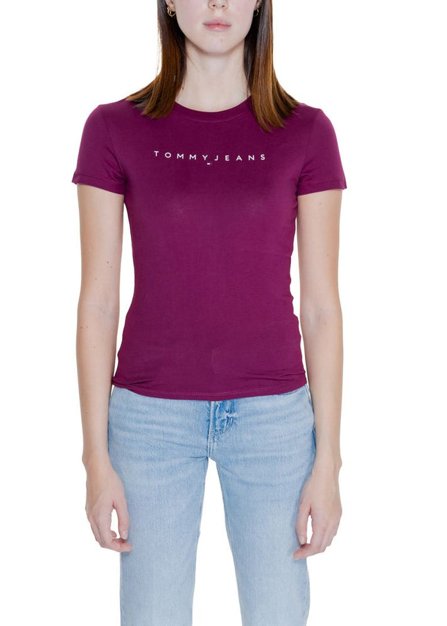 Tommy Hilfiger Jeans Purple Cotton Tops & T-Shirt