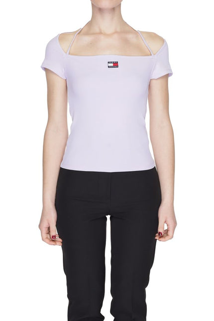 Tommy Hilfiger Jeans Purple Recycled Polyester Tops & T-Shirt