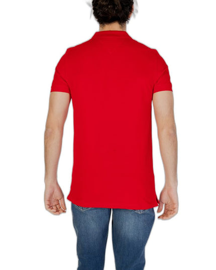 Tommy Hilfiger Jeans Red Cotton Polo Shirt