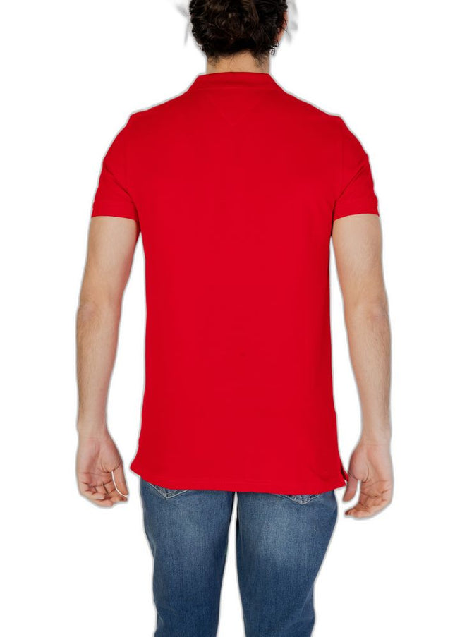 Tommy Hilfiger Jeans Red Cotton Polo Shirt