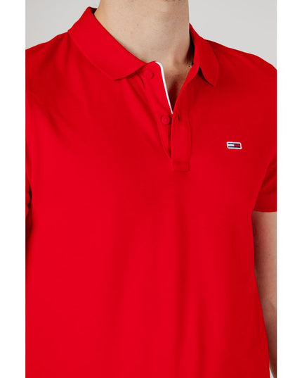 Tommy Hilfiger Jeans Red Cotton Polo Shirt