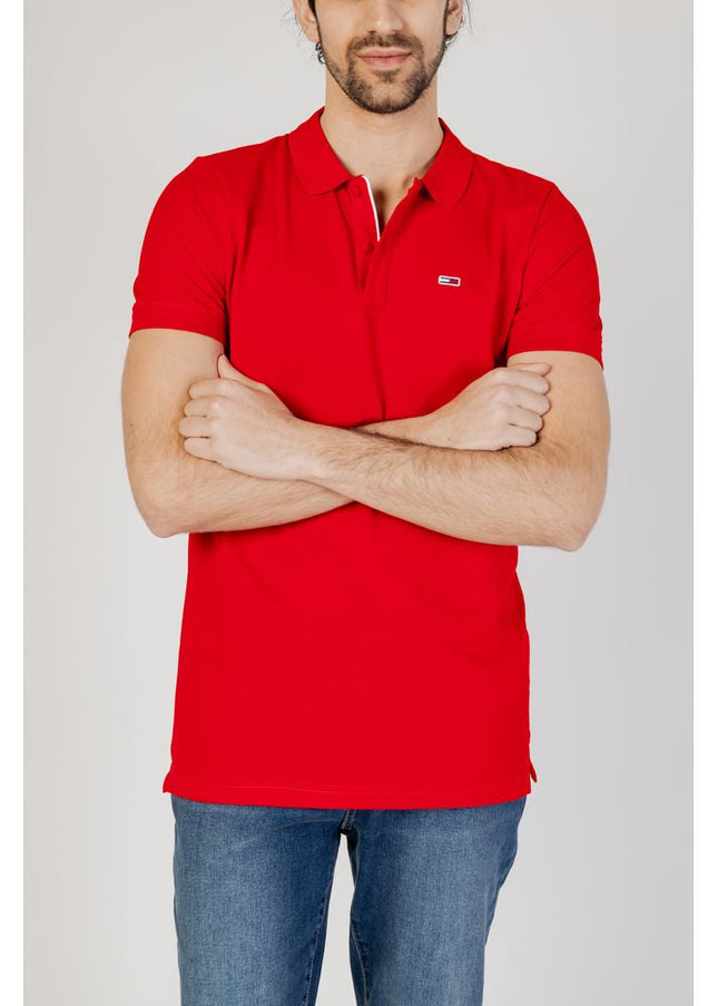 Tommy Hilfiger Jeans Red Cotton Polo Shirt