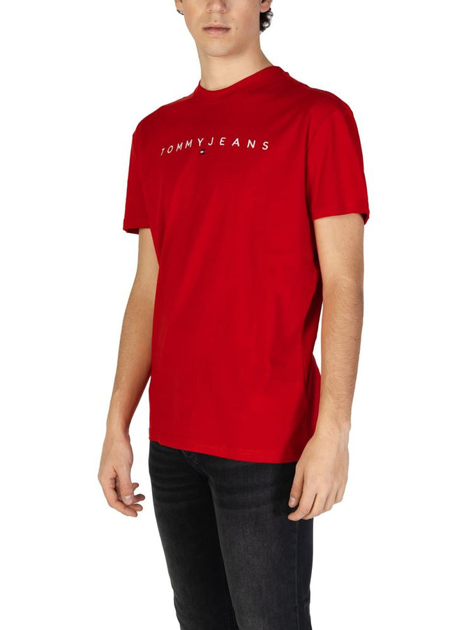 Tommy Hilfiger Jeans Red Cotton Rigenerato T-Shirt