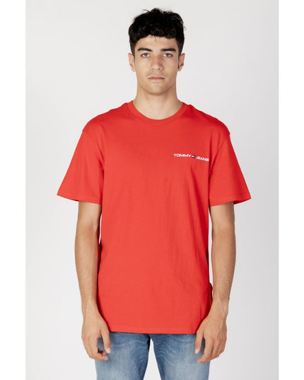 Tommy Hilfiger Jeans Red Cotton T-Shirt