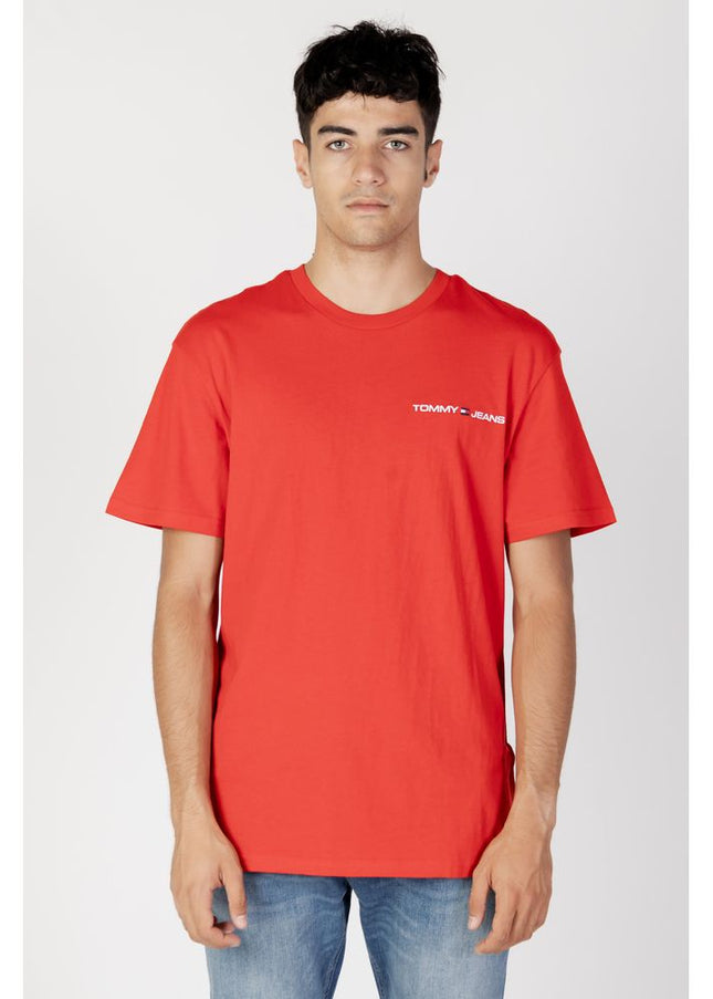 Tommy Hilfiger Jeans Red Cotton T-Shirt