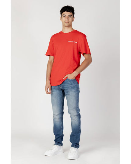 Tommy Hilfiger Jeans Red Cotton T-Shirt