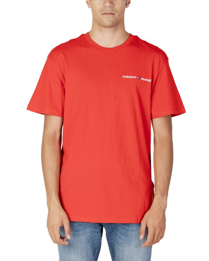 Tommy Hilfiger Jeans Red Cotton T-Shirt