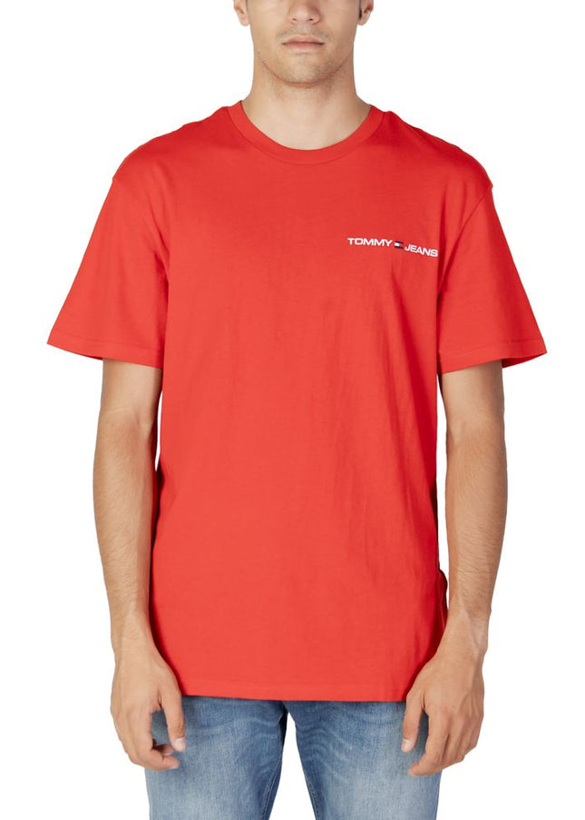 Tommy Hilfiger Jeans Red Cotton T-Shirt