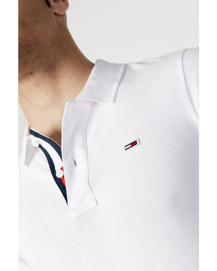 Tommy Hilfiger Jeans White Cotton Polo Shirt