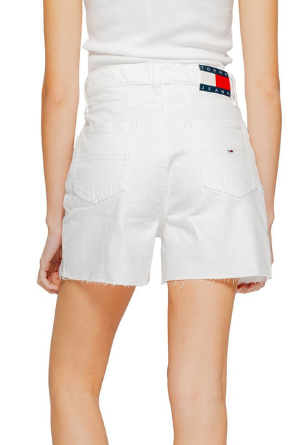 Tommy Hilfiger Jeans White Cotton Rigenerato Short