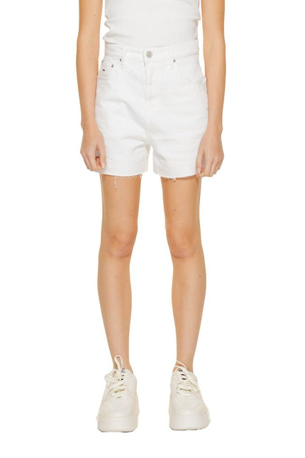 Tommy Hilfiger Jeans White Cotton Rigenerato Short