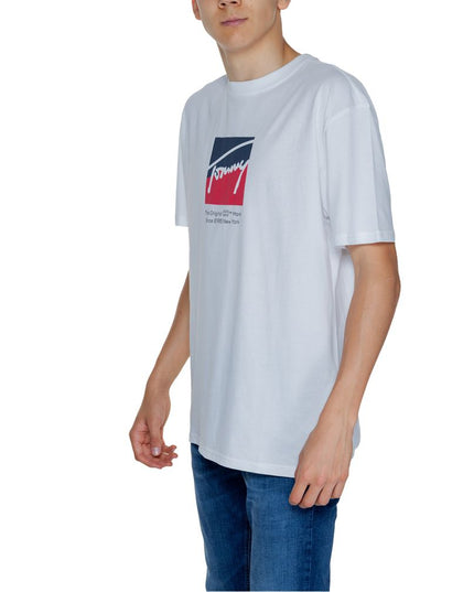 Tommy Hilfiger Jeans White Cotton Rigenerato T-Shirt