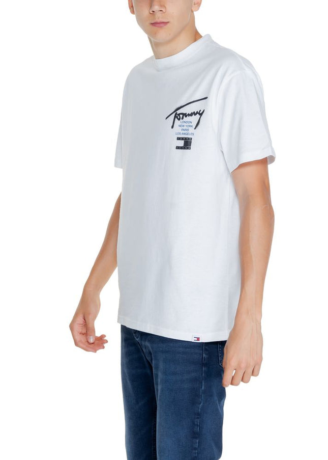 Tommy Hilfiger Jeans White Cotton Rigenerato T-Shirt