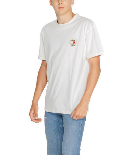 Tommy Hilfiger Jeans White Cotton Rigenerato T-Shirt