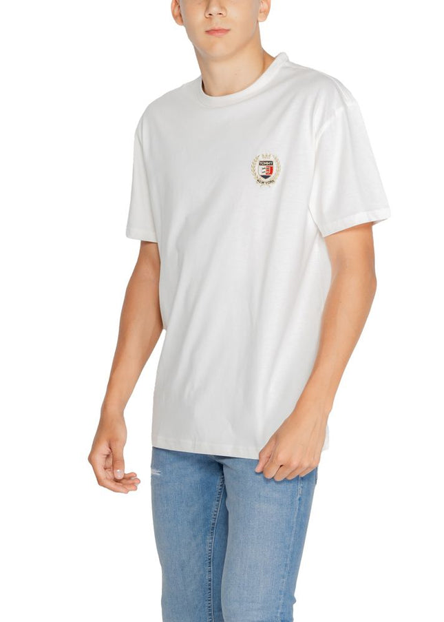 Tommy Hilfiger Jeans White Cotton Rigenerato T-Shirt