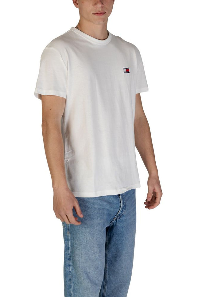 Tommy Hilfiger Jeans White Cotton Rigenerato T-Shirt