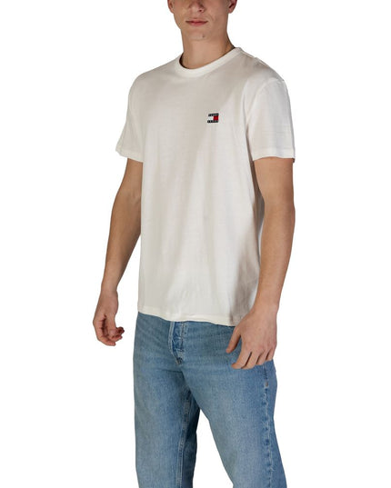 Tommy Hilfiger Jeans White Cotton Rigenerato T-Shirt