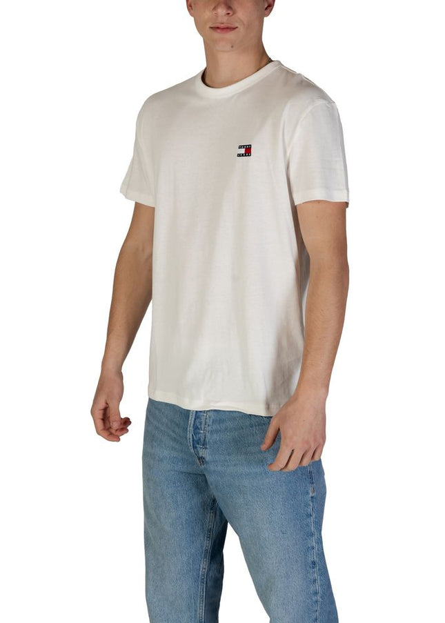 Tommy Hilfiger Jeans White Cotton Rigenerato T-Shirt