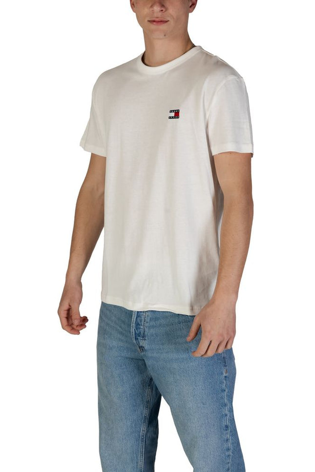 Tommy Hilfiger Jeans White Cotton Rigenerato T-Shirt